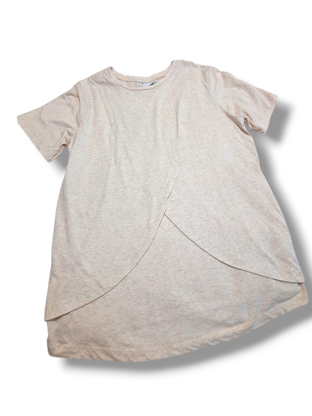 ASOS Maternity Nursing Light Beige Short Sleeve Tulip Hem Tee